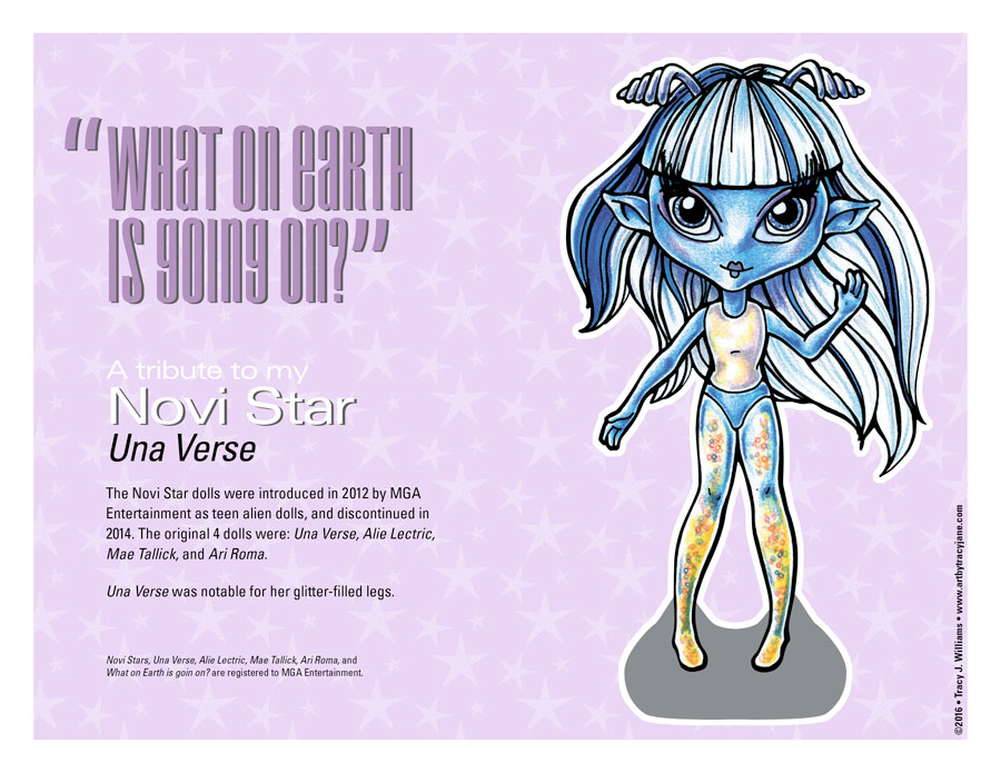 Alien Doll-inspired Paper Doll